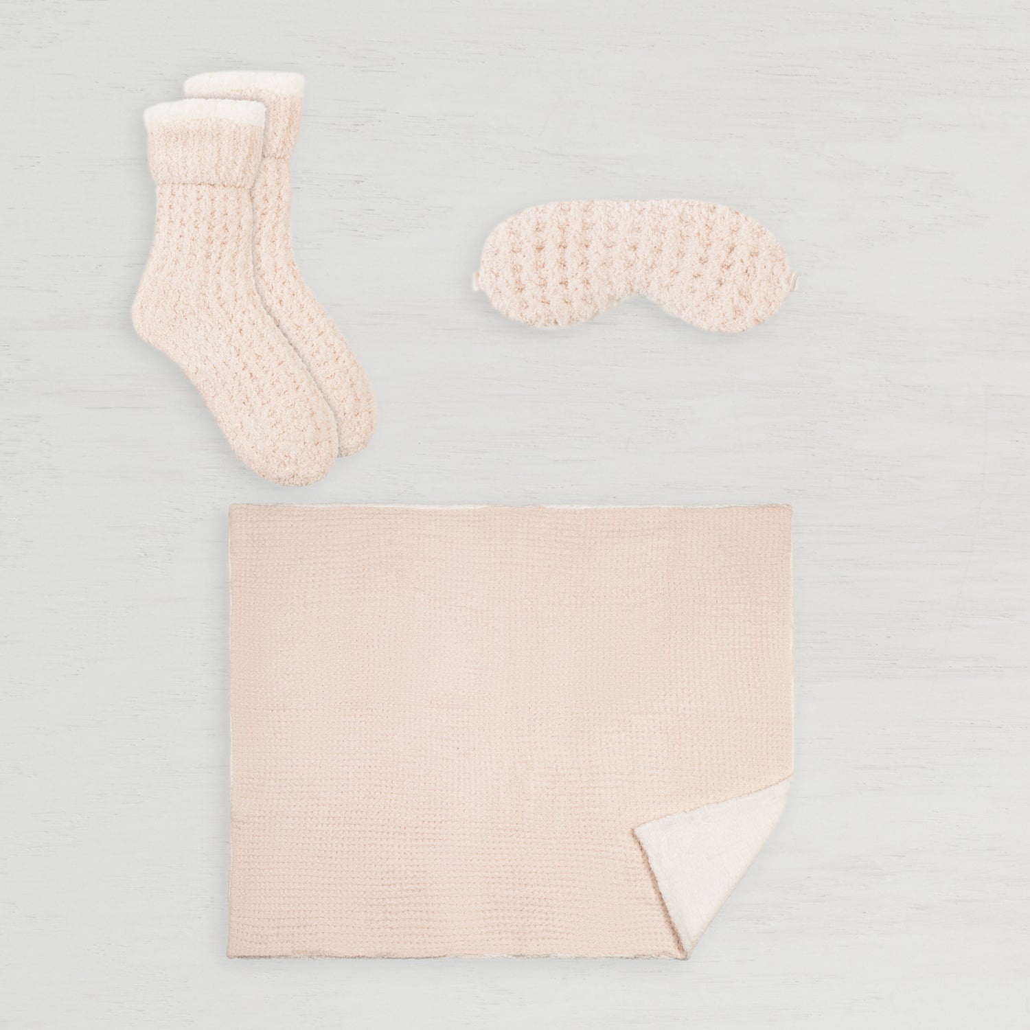 Sherpa Lined Cozy Blanket 3 Piece Set