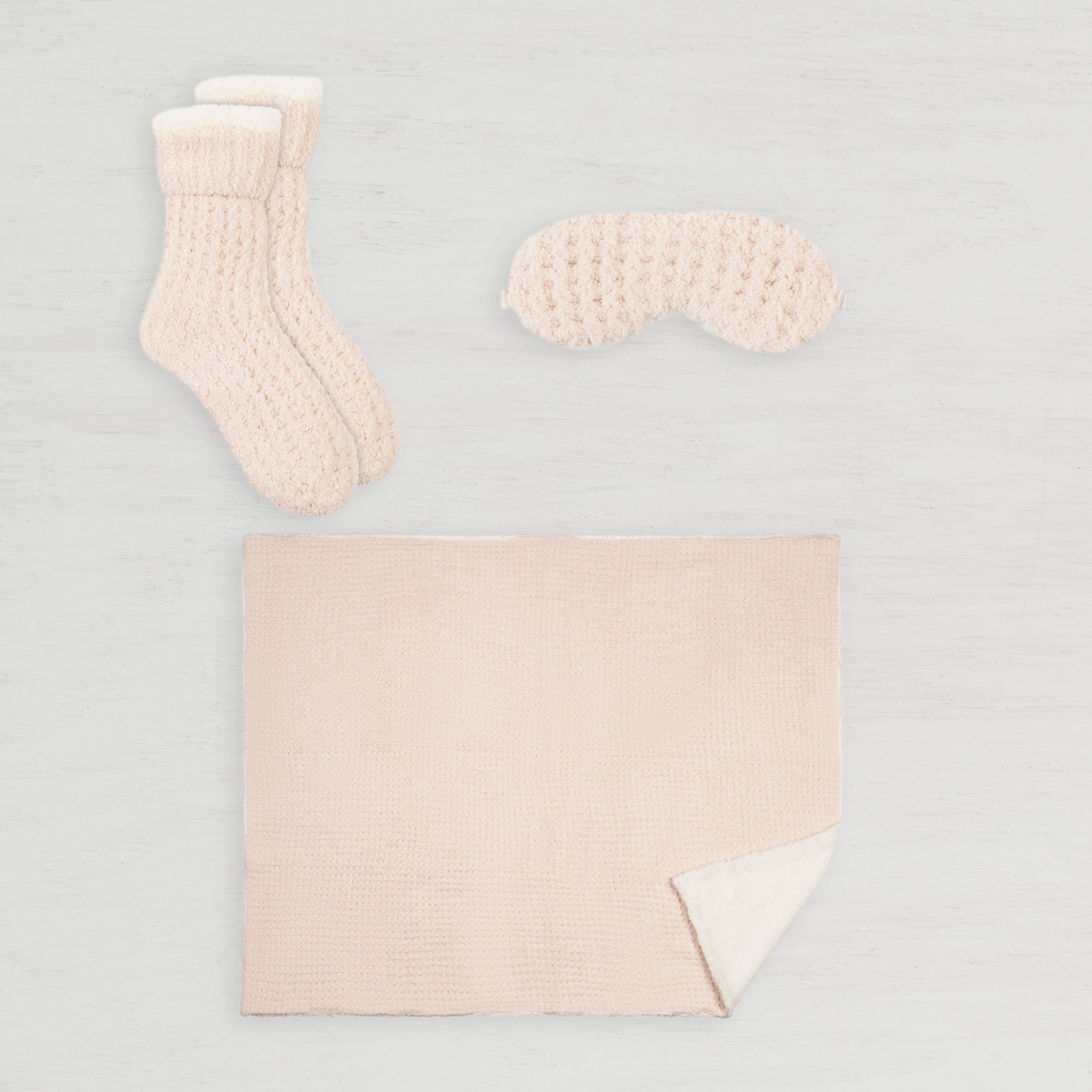 Sherpa Lined Cozy Blanket 3 Piece Set