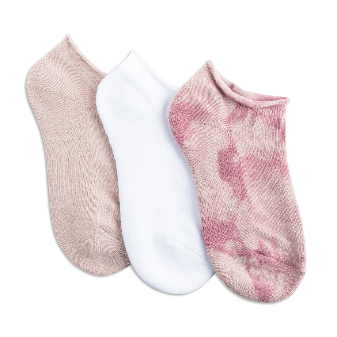 Womens Cotton Cloud Rolltop Low Cut Sock - Tie Dye - 3PK