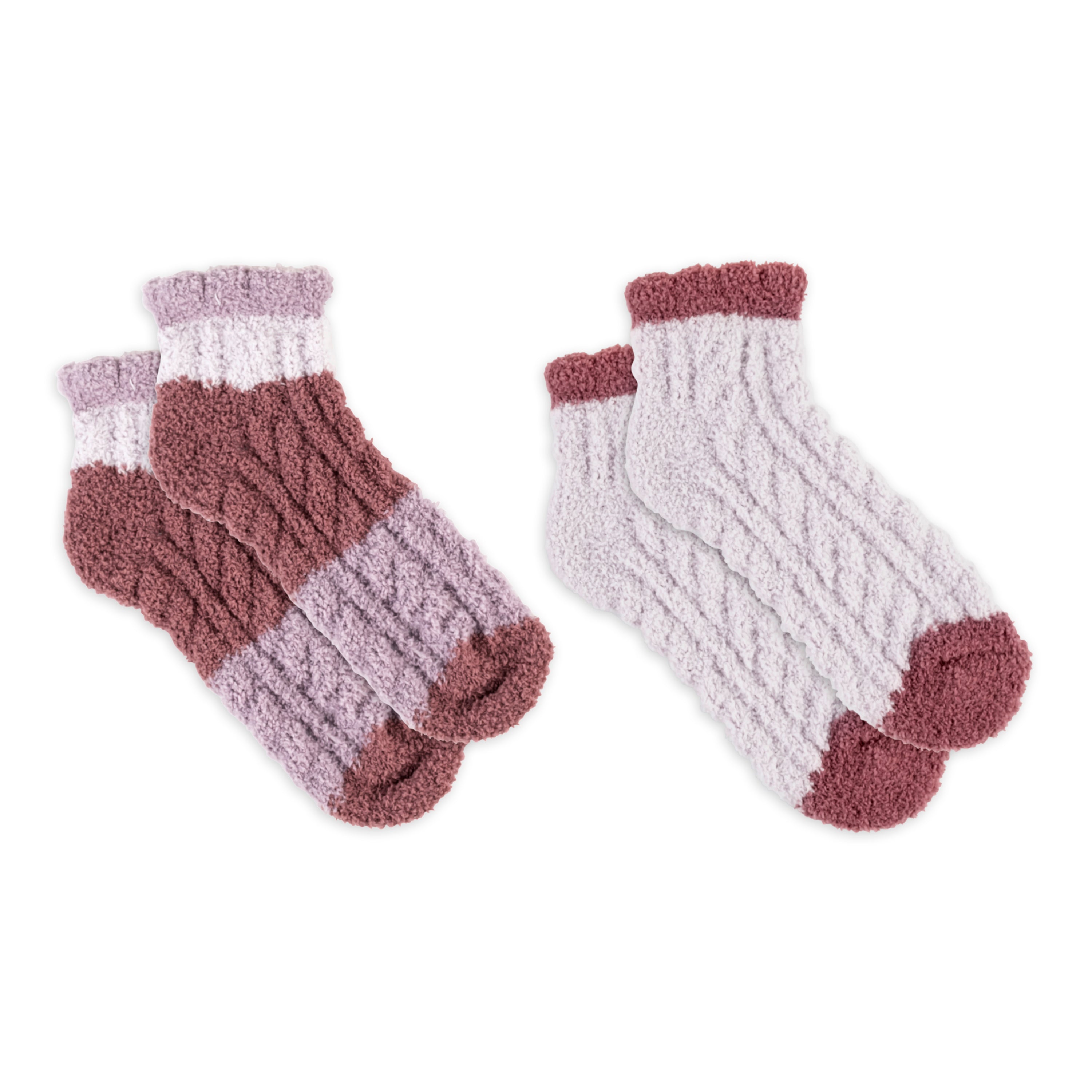 Womens Foam Colorblock Low Cut Sock -2PK