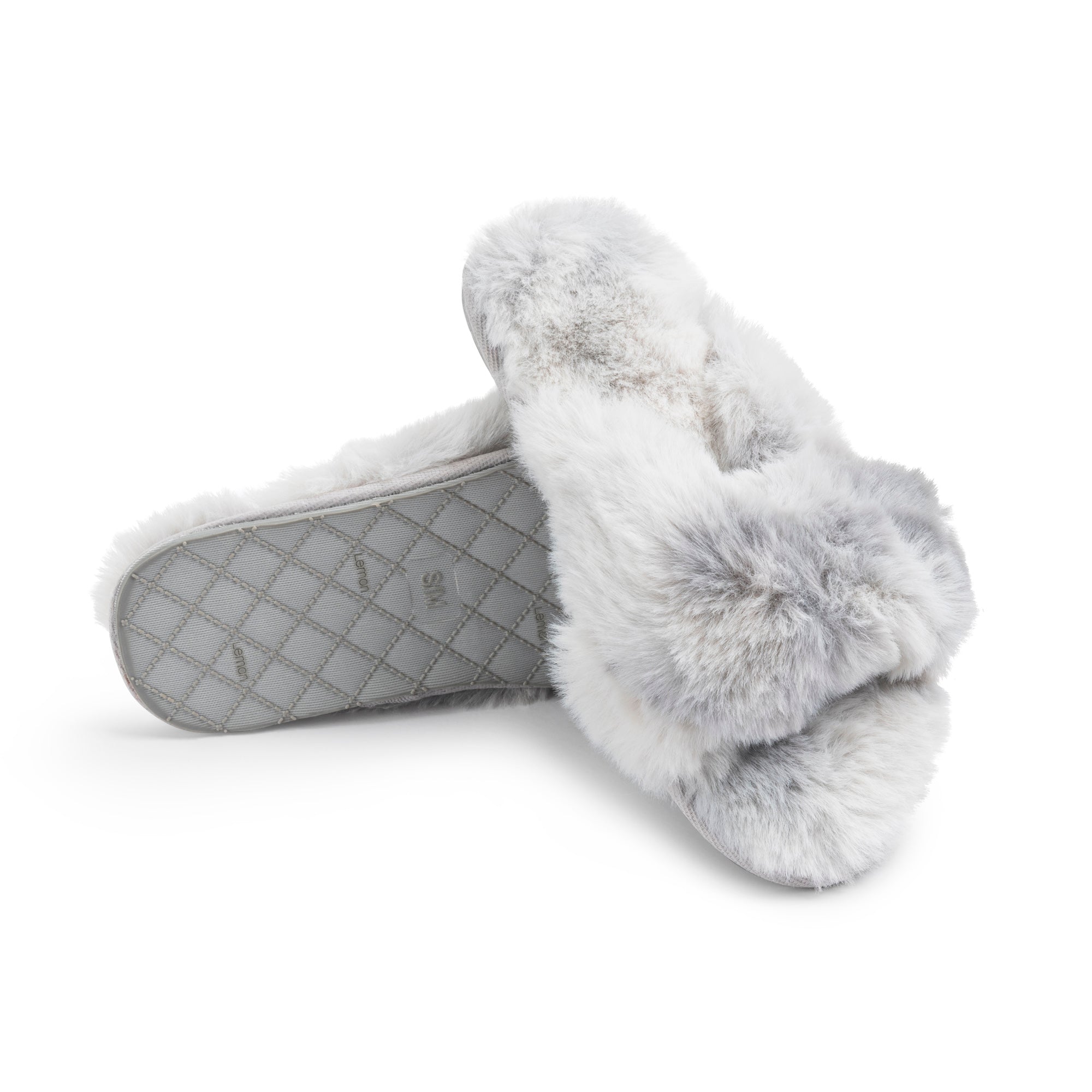 Grey discount slides fur