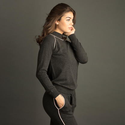 Cashmere Track Sweater